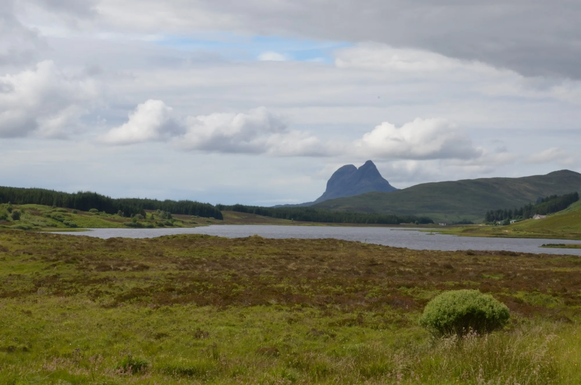 Suilven, a unique dome-shaped hill in the Highlands