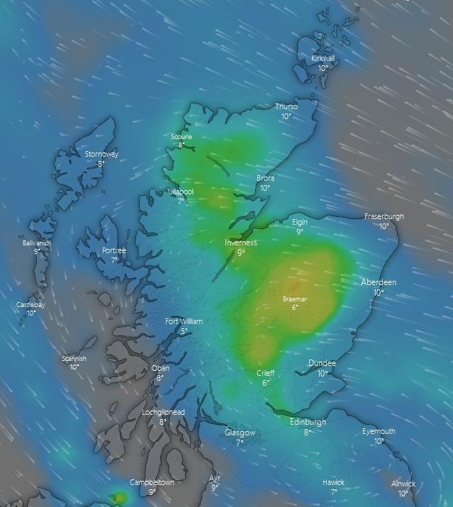 Rain forecast for Scotland - a wet day ahead